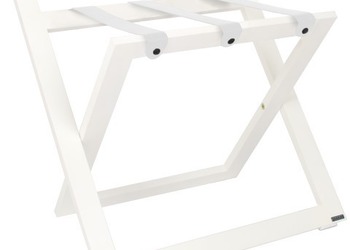 R02S Luggage Rack - white color with white leather strapes