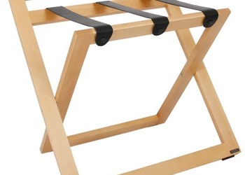 R02S luggage rack - natural color with black leather straps