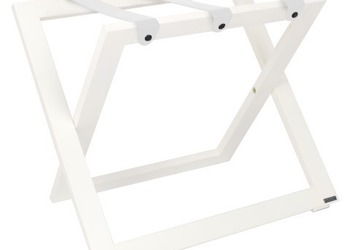 R01S Luggage Rack - white color with white leather straps