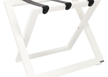R01S Luggage rack - white color with black leather straps