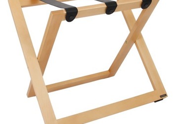 R01S luggage rack - natural color with black leather straps