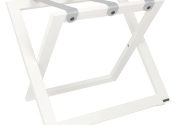 R01 Luggage Rack - white color with gray nylon stripes