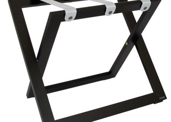 R01 Luggage Rack - Wenge color with gray nylon stripes