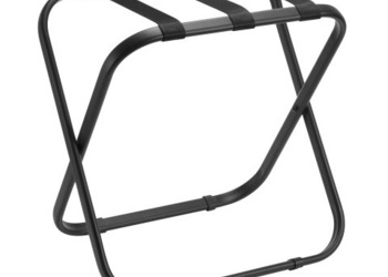 Luggage Rack R05 - black steel with black nylon straps