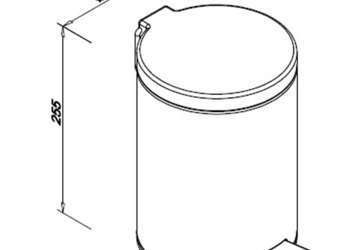 Hotel bathroom bin FE-JBL - capacity 5 liters
